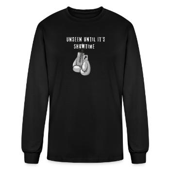 Unseen Until Showtime Boxing-dark matte - Men's Long Sleeve T-Shirt - black - Front