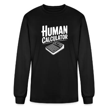 Human Calculator - Men's Long Sleeve T-Shirt - black - Front