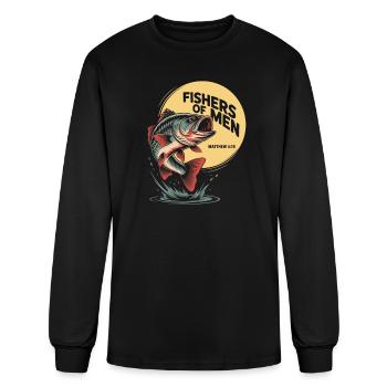 Fisher of Men Emblem - Men's Long Sleeve T-Shirt - black - Front