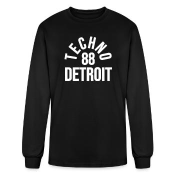 Techno - Men's Long Sleeve T-Shirt - black - Front