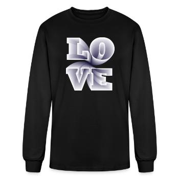 Love Spiral  - Men's Long Sleeve T-Shirt - black - Front