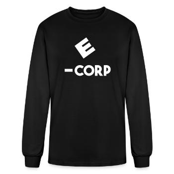 E Cord Logo Tee - Men's Long Sleeve T-Shirt - black - Front