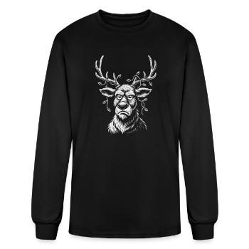 Grumpy Moose Vine Crown - Men's Long Sleeve T-Shirt - black - Front