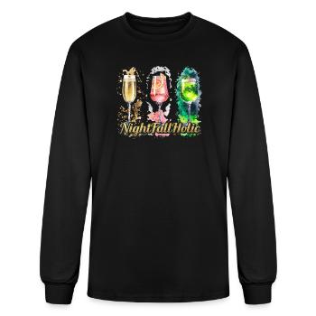 Night Fall Holic – Moody Nocturnal Aesthetic Print - Men's Long Sleeve T-Shirt - black - Front