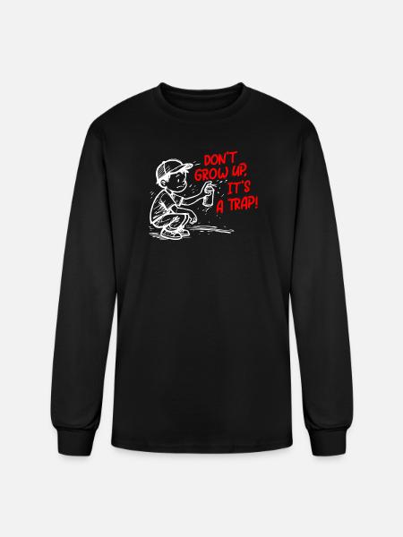 It's a trap - Men's Long Sleeve T-Shirt - black