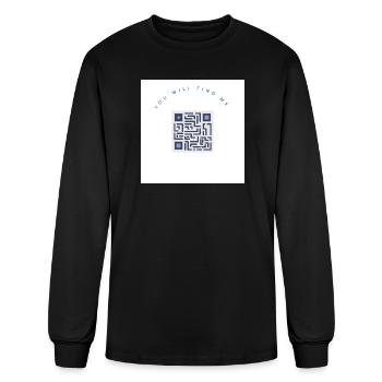 You Will Find Me QR Maze Art - Men's Long Sleeve T-Shirt - black - Front
