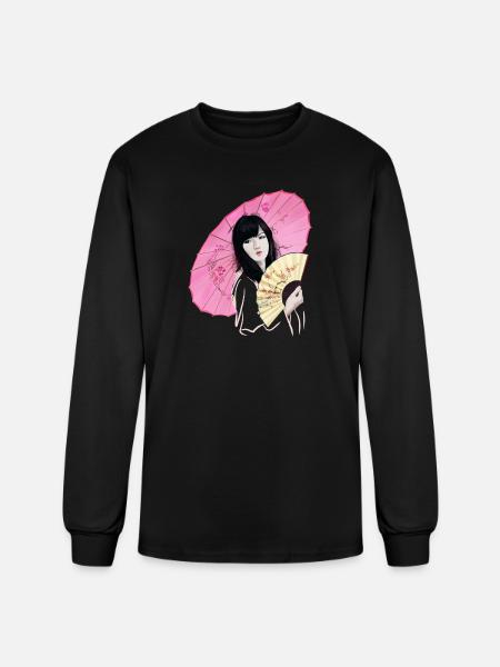 Sakura - Men's Long Sleeve T-Shirt - black