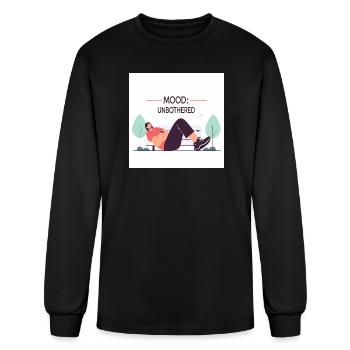Mood Unbothered Lounge Chill - Men's Long Sleeve T-Shirt - black - Front