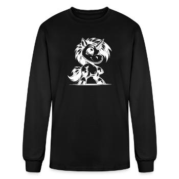 Little Hero On Four Hooves And A Magic Horn - Men's Long Sleeve T-Shirt - black - Front