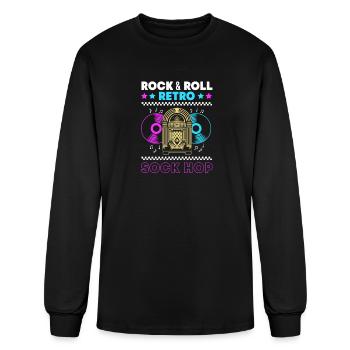 Music 50s Retro Sock Hop - Men's Long Sleeve T-Shirt - black - Front