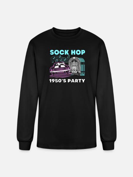 Music Dance Sock Hop - Men's Long Sleeve T-Shirt - black