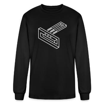 Impossible Connection – Optical Illusion - Men's Long Sleeve T-Shirt - black - Front