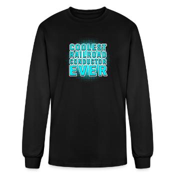 Locomotive Train Conductor - Men's Long Sleeve T-Shirt - black - Front