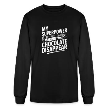My Superpower is Making Chocolate Disappear - Men's Long Sleeve T-Shirt - black - Front
