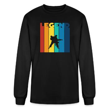 Retro Legend Judo Grappling Throw - Men's Long Sleeve T-Shirt - black - Front