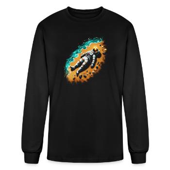 Astronaut on Seaside Escape - Men's Long Sleeve T-Shirt - black - Front