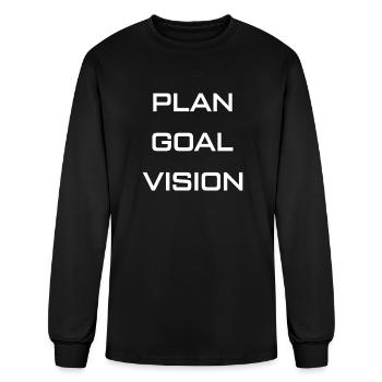 Plan Goal Vision  - Men's Long Sleeve T-Shirt - black - Front