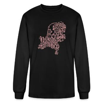 Carte mandala des Pays-Bas État État États-Unis - T-shirt à manches longues Homme - noir - Devant