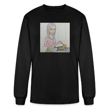 Frustrated Home Cook Pancake Flip - Men's Long Sleeve T-Shirt - black - Front