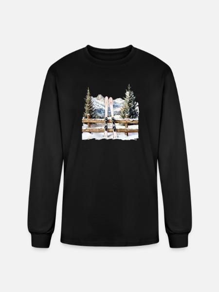 Alpine Ski Rest - Men's Long Sleeve T-Shirt - black