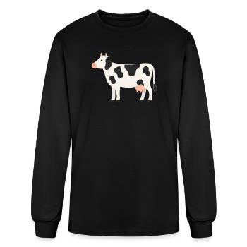 Pastel Cow Charm - Men's Long Sleeve T-Shirt - black - Front