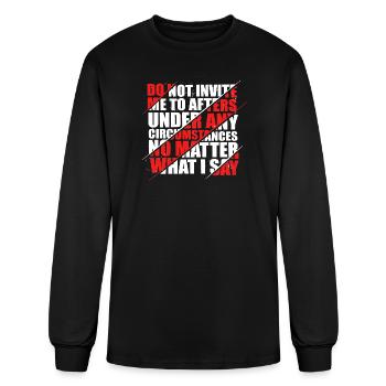 Electronic Music EDM Do Not Invite Me - Men's Long Sleeve T-Shirt - black - Front