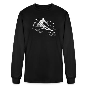 Alpine Skier Winter Sports Nordic Skiing - Men's Long Sleeve T-Shirt - black - Front
