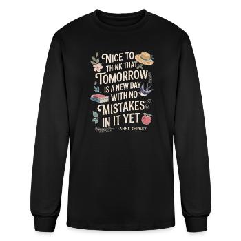 Book Lover Tomorrow Quote Anne Shirley - Men's Long Sleeve T-Shirt - black - Front