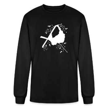 Alpine Skier Winter Sports Nordic Skiing - Men's Long Sleeve T-Shirt - black - Front
