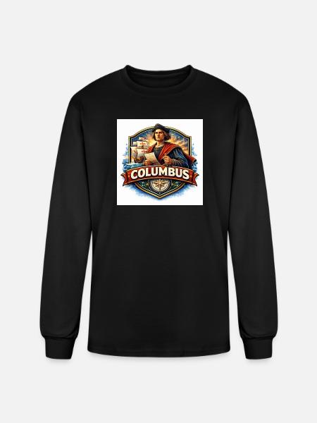 Seafaring Explorer Crest - Men's Long Sleeve T-Shirt - black