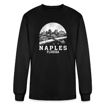 Naples Skyline by the Pier - Men's Long Sleeve T-Shirt - black - Front