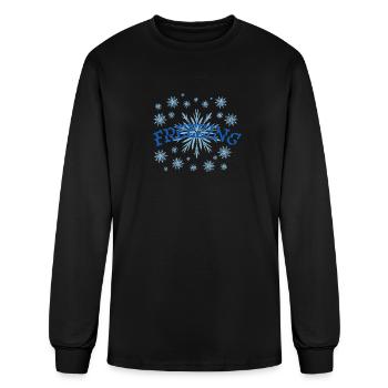 Freezing Snowburst - Men's Long Sleeve T-Shirt - black - Front