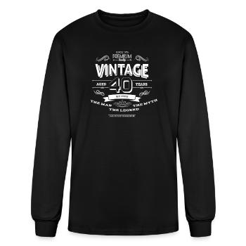 Aged 40 Years - Men's Long Sleeve T-Shirt - black - Front