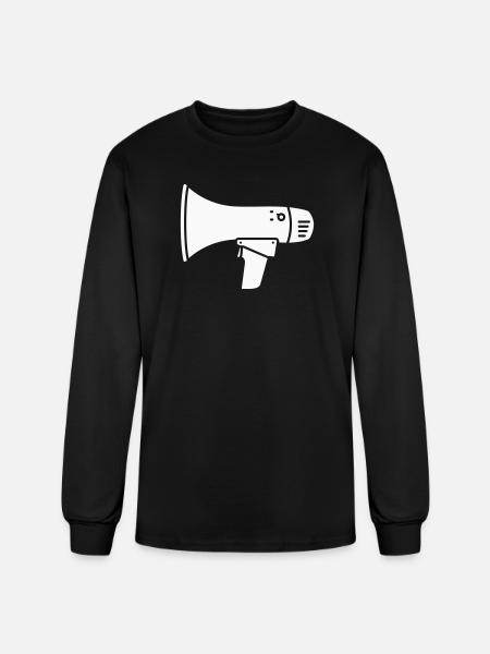 Megaphone Protest Internet Shout - Men's Long Sleeve T-Shirt - black