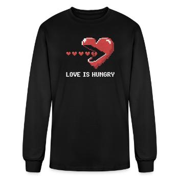 Pixel Heart Hunger - Men's Long Sleeve T-Shirt - black - Front