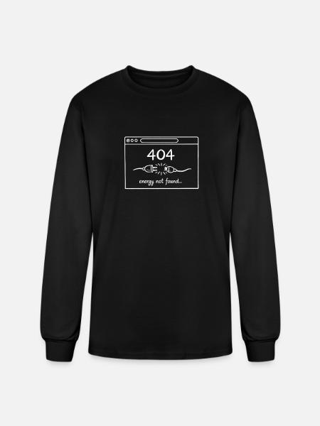 404 Energy Not Found - Men's Long Sleeve T-Shirt - black