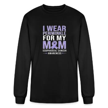 Esophageal Cancer Awareness Warrior Mom - Men's Long Sleeve T-Shirt - black - Front