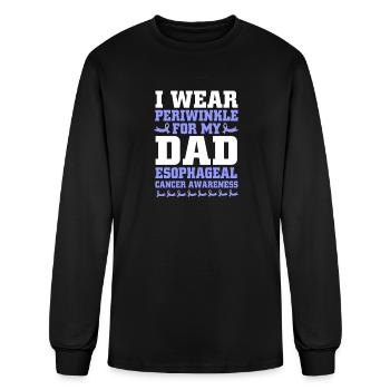 Esophageal Cancer Awareness Warrior Dad - Men's Long Sleeve T-Shirt - black - Front