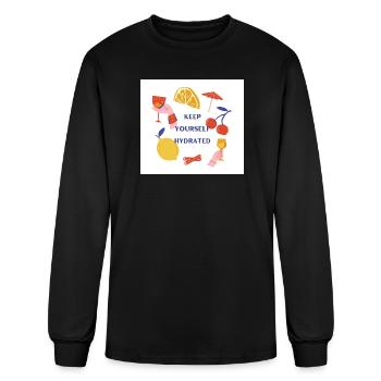 Keep Yourself Hydrated Citrus - Men's Long Sleeve T-Shirt - black - Front