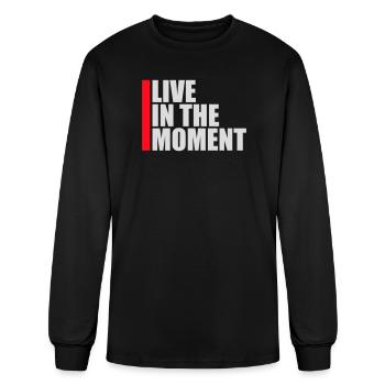 Live In The Moment Mindfulness Presence Awareness  - Men's Long Sleeve T-Shirt - black - Front