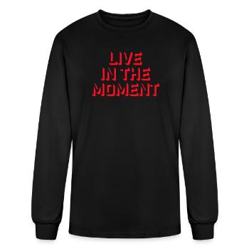 Live In The Moment Mindfulness Presence Awareness  - Men's Long Sleeve T-Shirt - black - Front