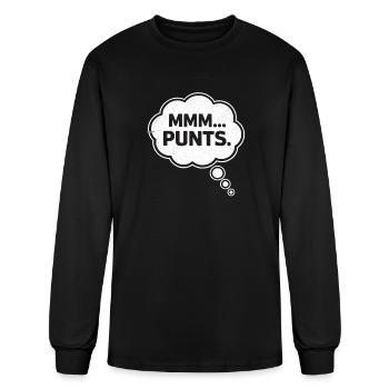 Mmm… Punts,  punters - Men's Long Sleeve T-Shirt - black - Front