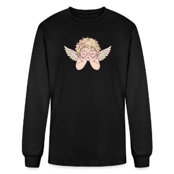 Cherub Dream with Heart Glasses - Men's Long Sleeve T-Shirt - black - Front