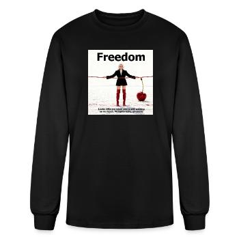 Freedom Walking on a Leash - Men's Long Sleeve T-Shirt - black - Front