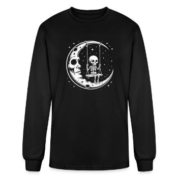 Squelette de la Balançoire Lunaire - T-shirt à manches longues Homme - noir - Devant
