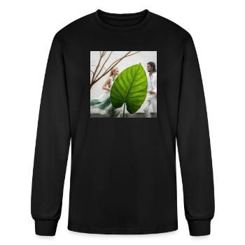 Rain-Kissed Leaf Close-Up - Men's Long Sleeve T-Shirt - black - Front