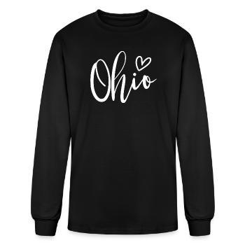 Ohio Heart Women's Love Ohio - Men's Long Sleeve T-Shirt - black - Front