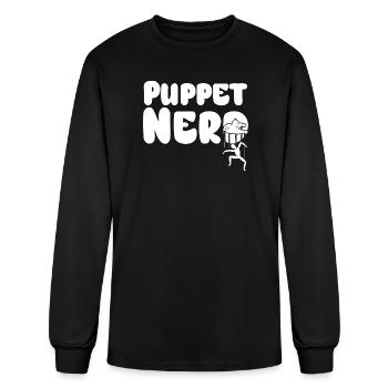 Puppet Marionette Silhouette - Men's Long Sleeve T-Shirt - black - Front