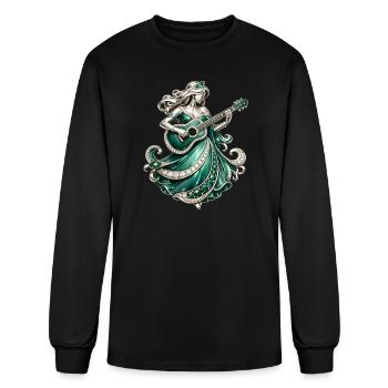Emerald Guitarist Musician - Men's Long Sleeve T-Shirt - black - Front