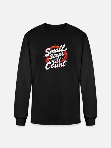 Small Steps Still Count - Men's Long Sleeve T-Shirt - black